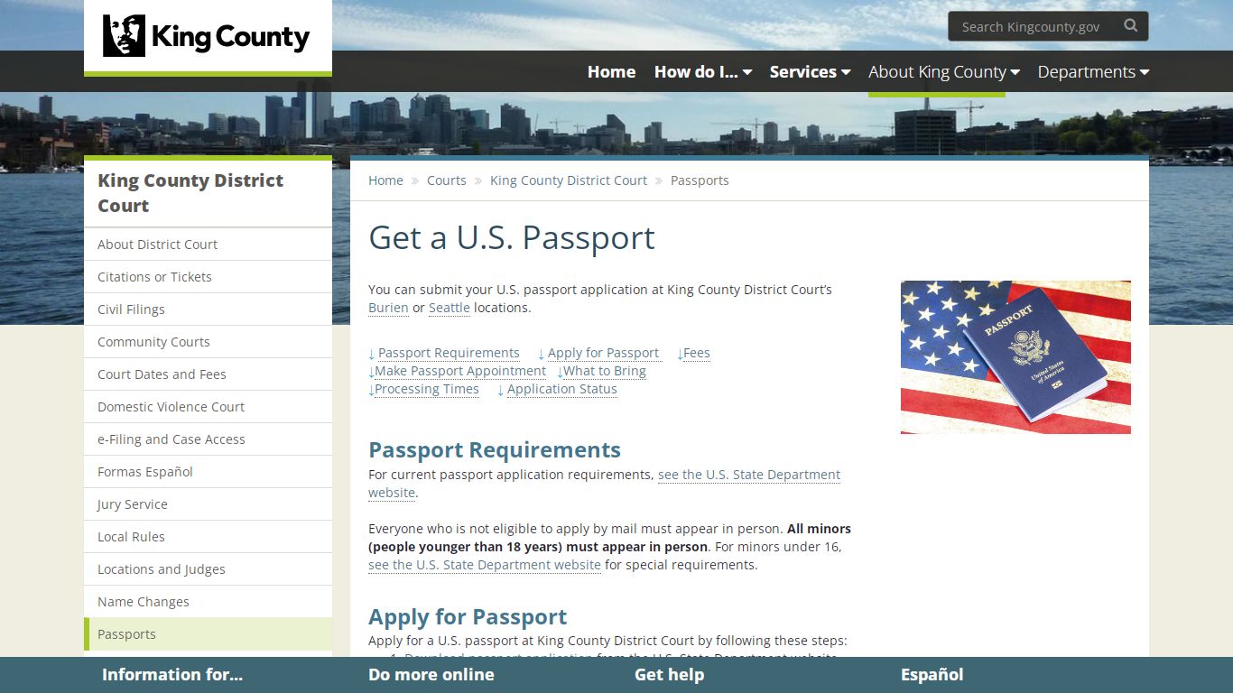 Getting a U.S. Passport - King County - King County, Washington
